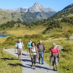 Randonneurs à la montagne